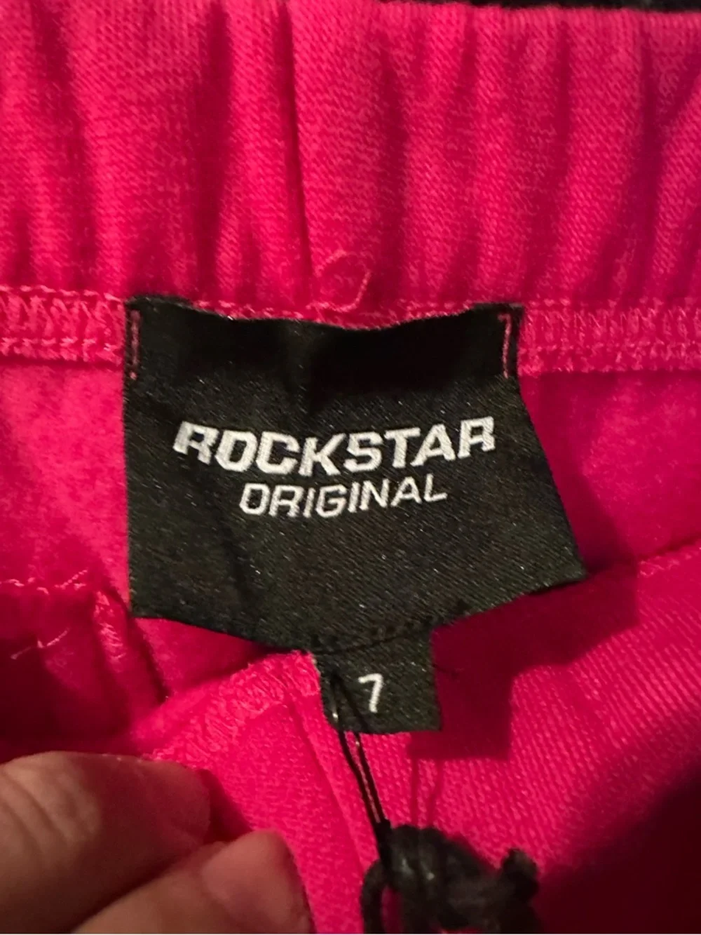 Rockstar Original Girls Esha Black/Pink Flame Track Pants Size 7 - Picture 6 of 8